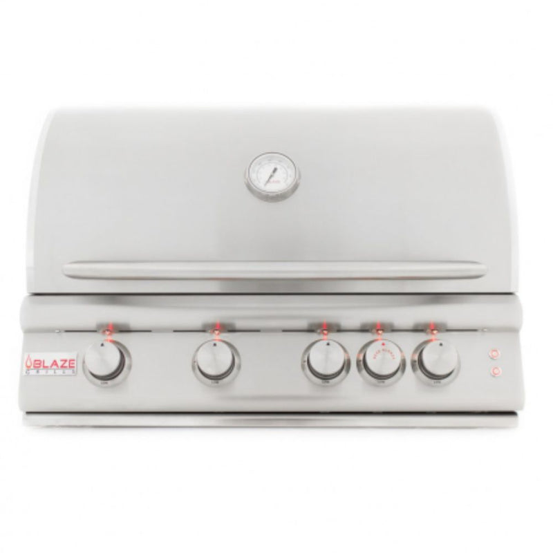 Blaze 32-Inch 4-Burner LTE+ Gas Grill with Rear Burner & Lighting System