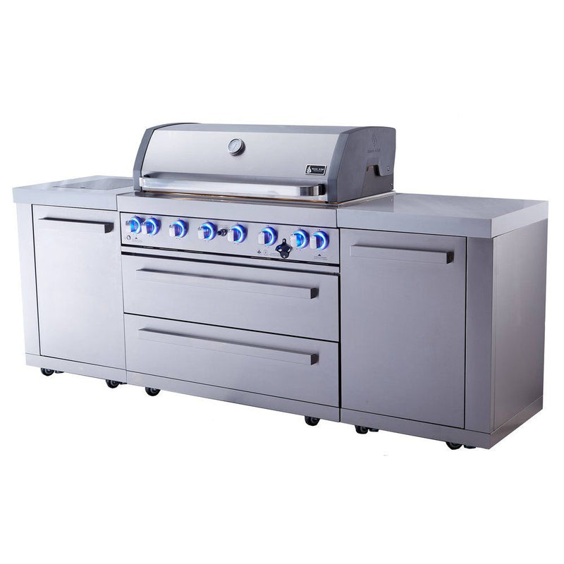 Mont Alpi MAi805 6-Burner Outdoor Kitchen Island