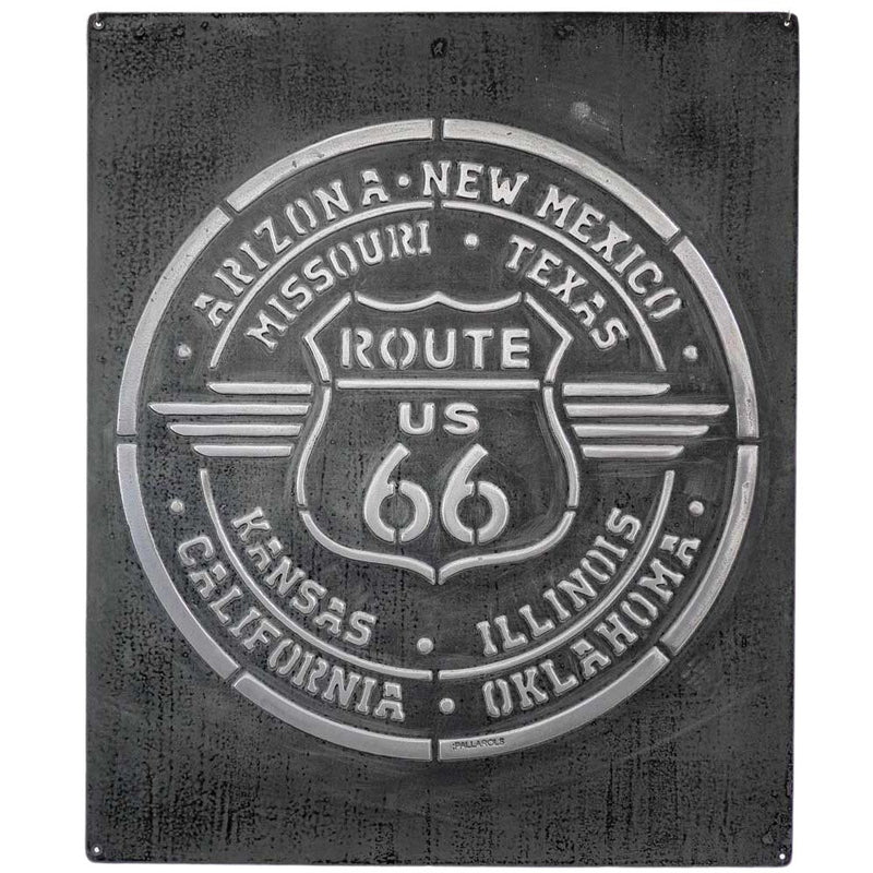 Pallarols Vintage "Route 66" Metal Sign, 20x24"