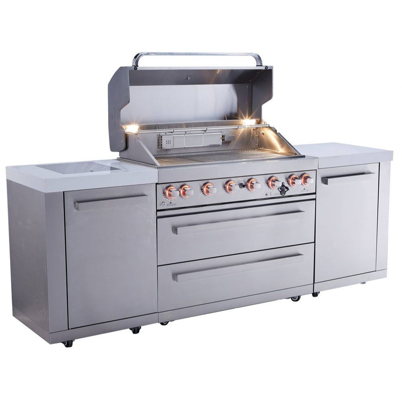 Mont Alpi MAi805 6-Burner Outdoor Kitchen Island