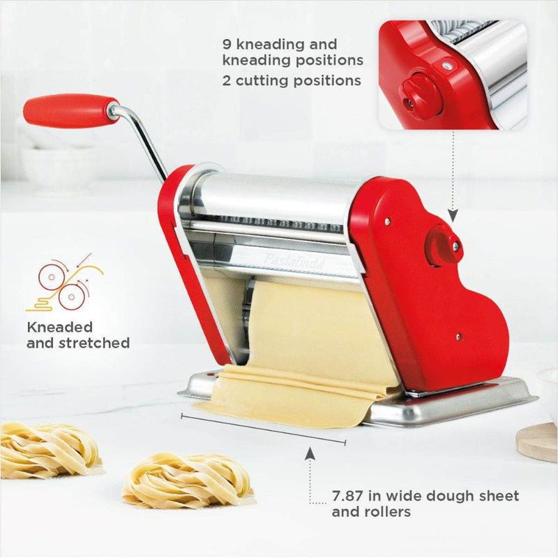 Pastalinda Classic 200 Pasta Maker Machine with Hand Crank and Two Clamps (Refurbished)