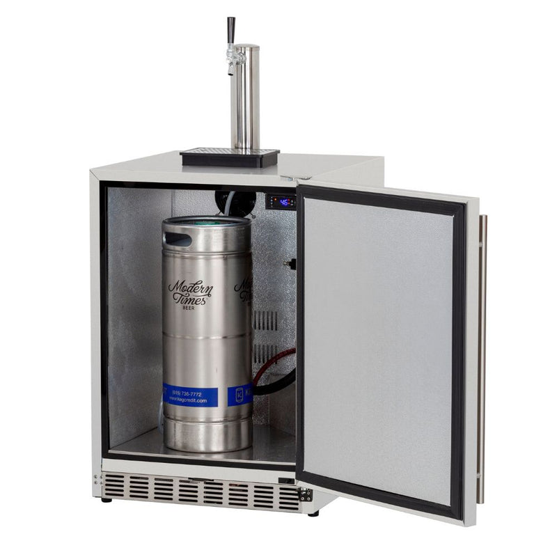 TrueFlame TF-RFR-24DK1 Deluxe Outdoor Rated 6.6c Single Tap Kegerator
