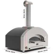 Alfa Futuro 4 Pizze Gas-Fired Pizza Oven - Natural Gas Silver Black (B-Stock) | GW STORE