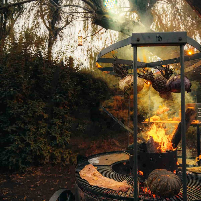 Tromen Duomo Firepit Open Fire Argentine Grill w/ Wheels | GW STORE
