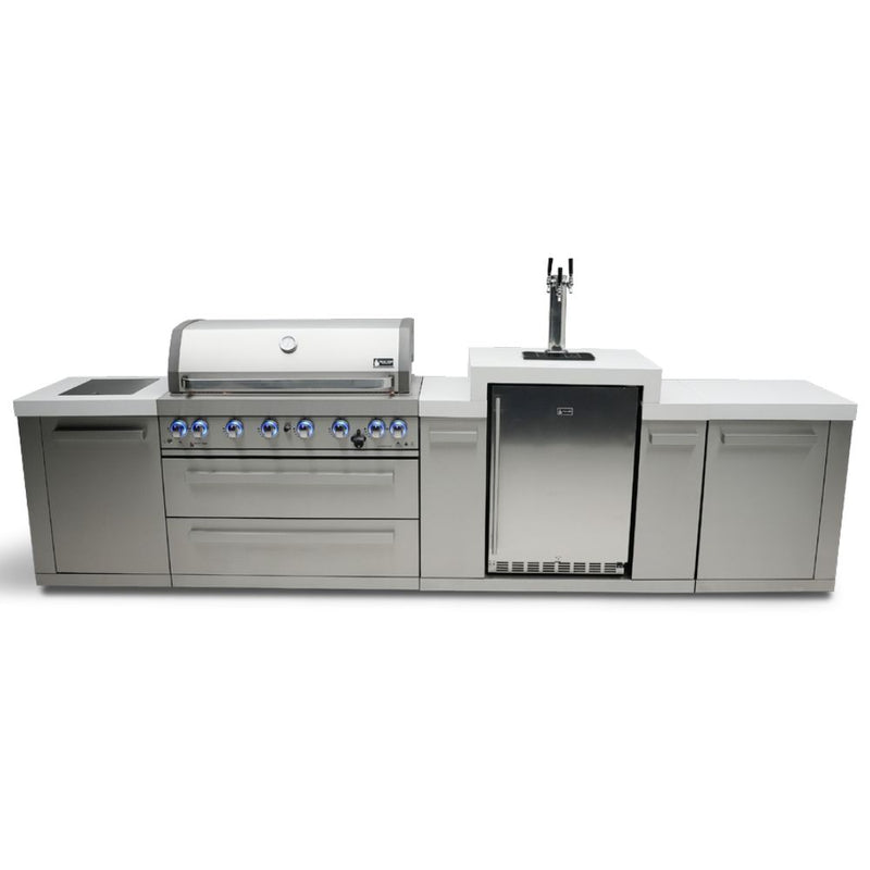 Mont Alpi MAi805-KEG Propane 6-Burner Island With Kegerator