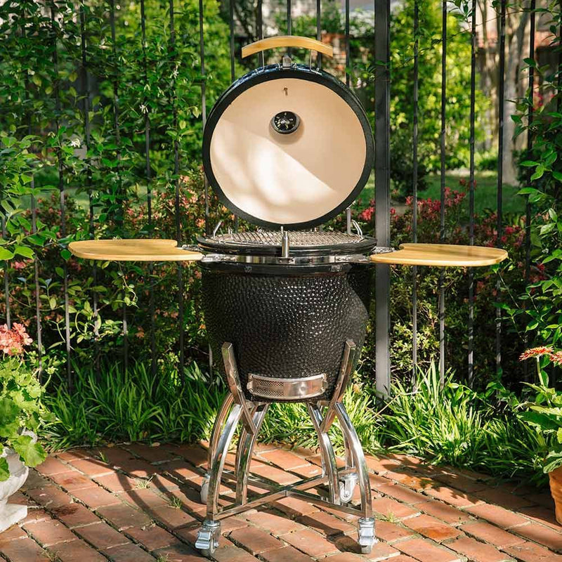 Coyote C1CHCS-CT Asado Smoker Stand with Side Shelves