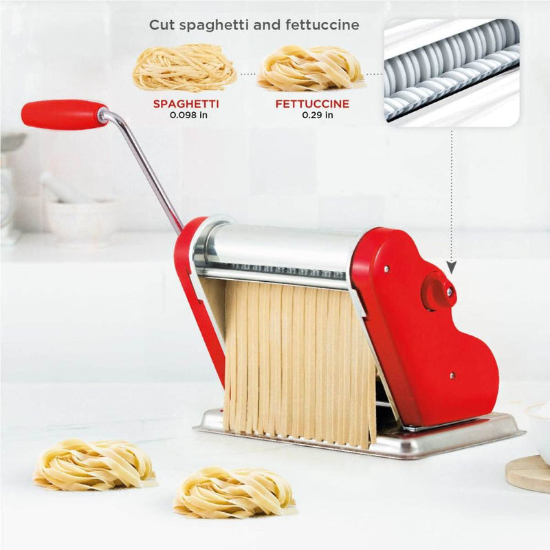Pastalinda Classic 200 Pasta Maker Machine with Hand Crank and Two Clamps (Refurbished)