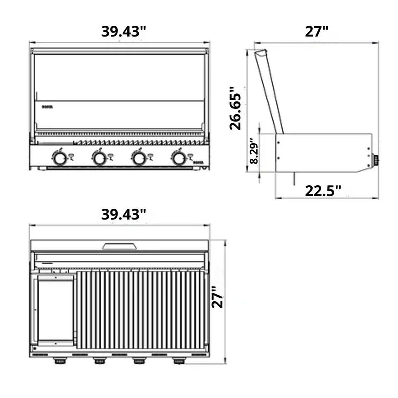 Bosca Block 1000 Freestanding Gas Grill | GW STORE