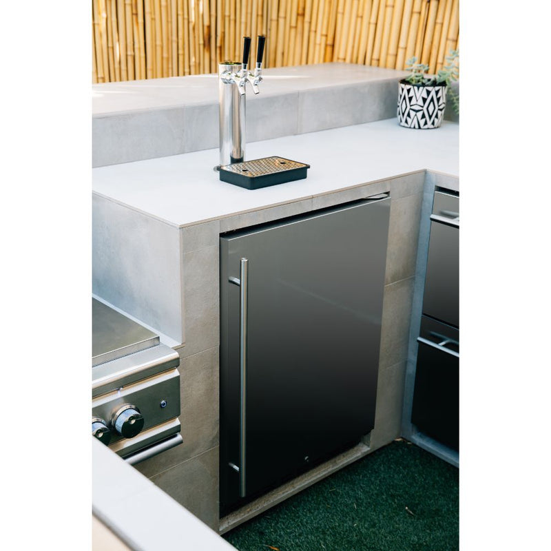 TrueFlame TF-RFR-24DK2 Deluxe Outdoor Rated 6.6c Double Tap Kegerator