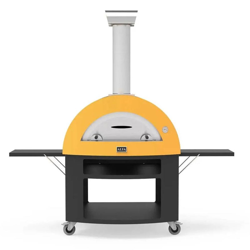 Alfa Freestanding Moderno 5 Pizze Gas Oven, Imperial Yellow
