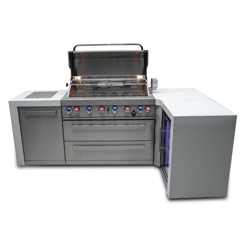 Mont Alpi MAi805-D90FC Propane 6-Burner Deluxe Island with 90-Degree