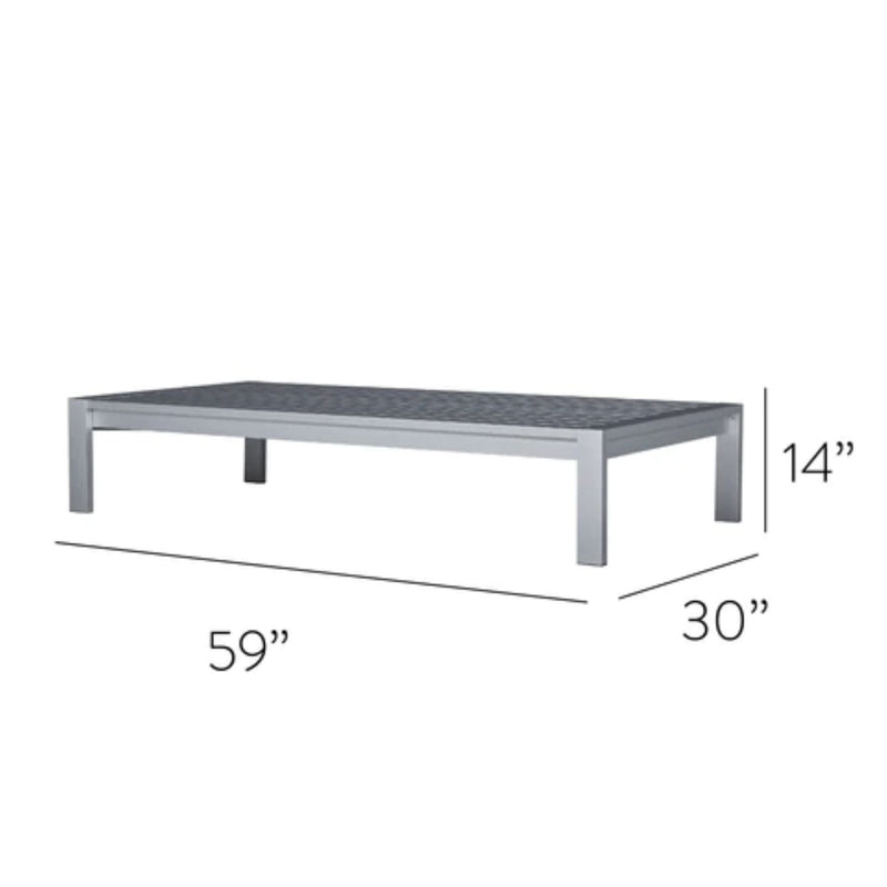 Pampa Living Iruya Coffee Table 59"x30"x14" Neo Nero Marquina Silk