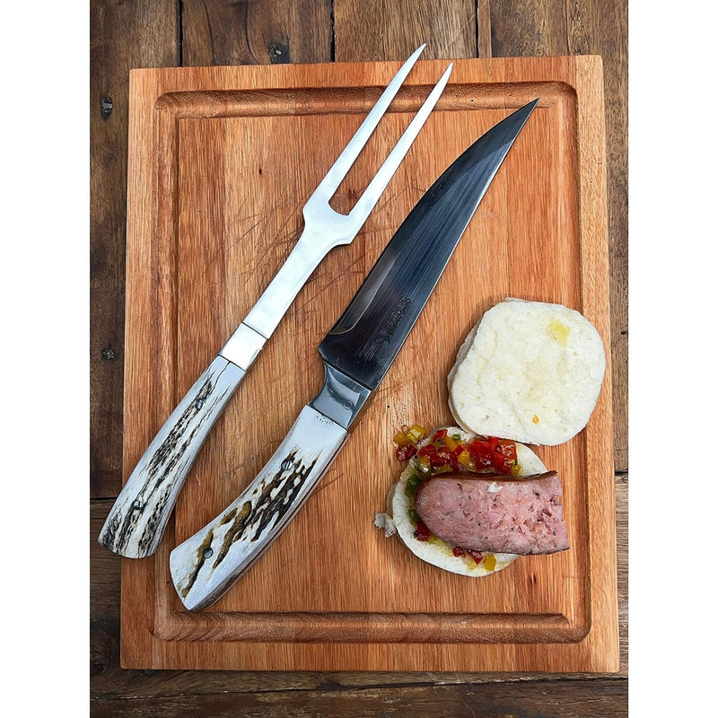 AC 95 Handcrafted Knife Set Deer Antler Handle – No Sheath Included