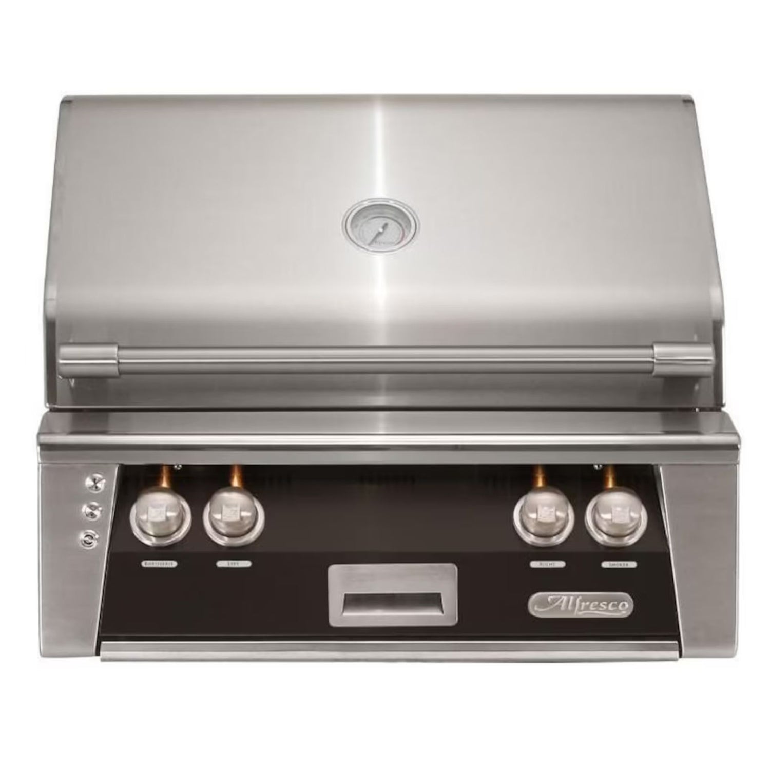 Alfresco 30-Inch Built-in Stainless Steel Gas Grill w/ Rotisserie & Sear Zone in Matte Jet Black | GW STORE