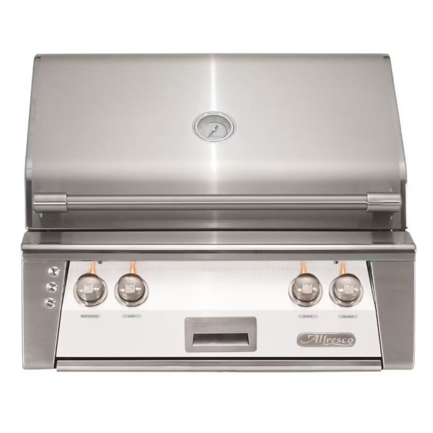 Alfresco 30-Inch Built-in Stainless Steel Gas Grill w/ Rotisserie & Sear Zone in Matte Signal White | GW STORE