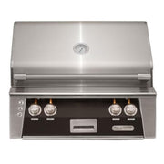 Alfresco 30-Inch Built-in Stainless Steel Gas Grill w/ Rotisserie in Matte Jet Black | GW STORE