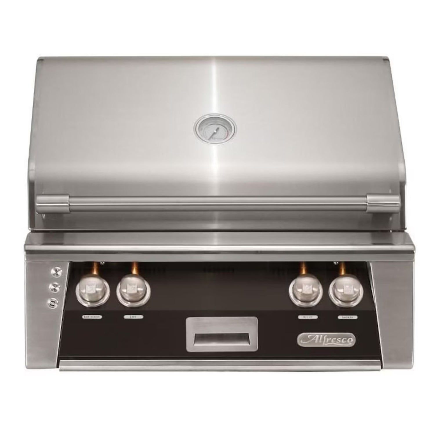 Alfresco 30-Inch Built-in Stainless Steel Gas Grill w/ Rotisserie in Matte Jet Black | GW STORE