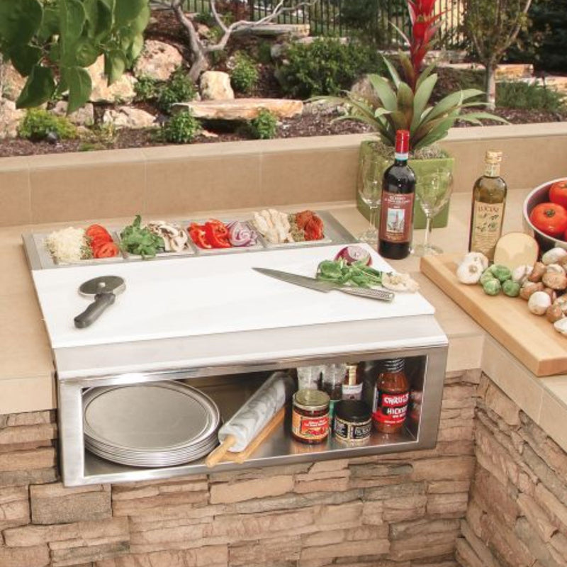 Alfresco 30-Inch Pizza Prep & Garnish Rail | GW STORE