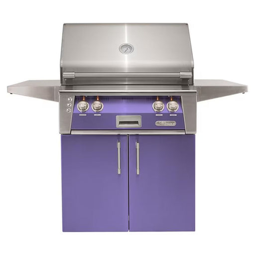Alfresco 30-Inch Stainless Steel Freestanding Gas Grill w/ Rotisserie in Blue Lilac | GW STORE