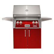 Alfresco 30-Inch Stainless Steel Freestanding Gas Grill w/ Rotisserie in Carmine Red | GW STORE