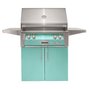 Alfresco 30-Inch Stainless Steel Freestanding Gas Grill w/ Rotisserie in Light Green | GW STORE