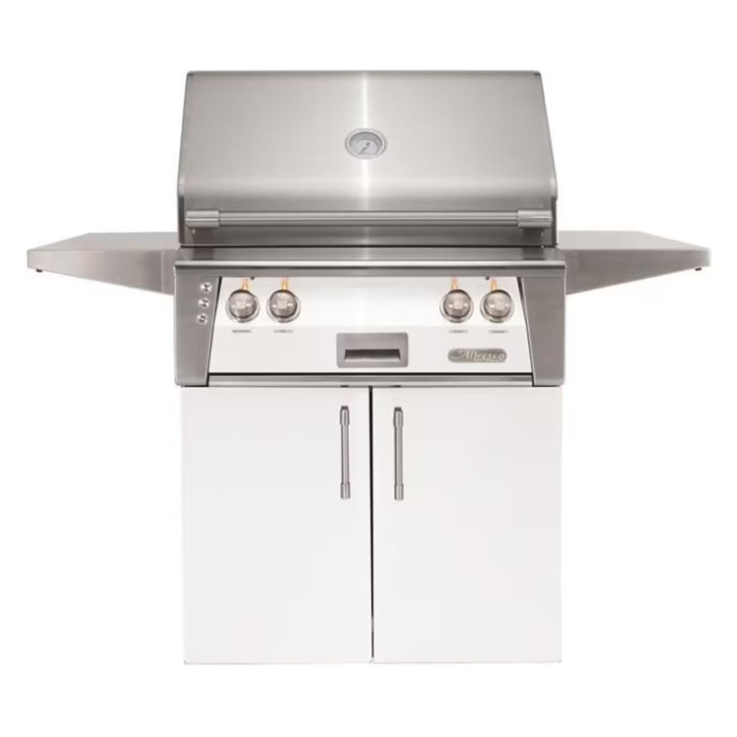 Alfresco 30-Inch Stainless Steel Freestanding Gas Grill w/ Rotisserie in Matte Signal White | GW STORE