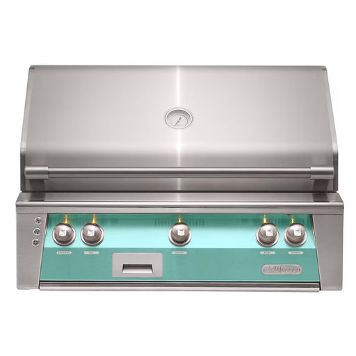 Alfresco 36-Inch Built-In Stainless Steel Gas Grill w/ Rotisserie & Sear Zone in Light Green | GW STORE