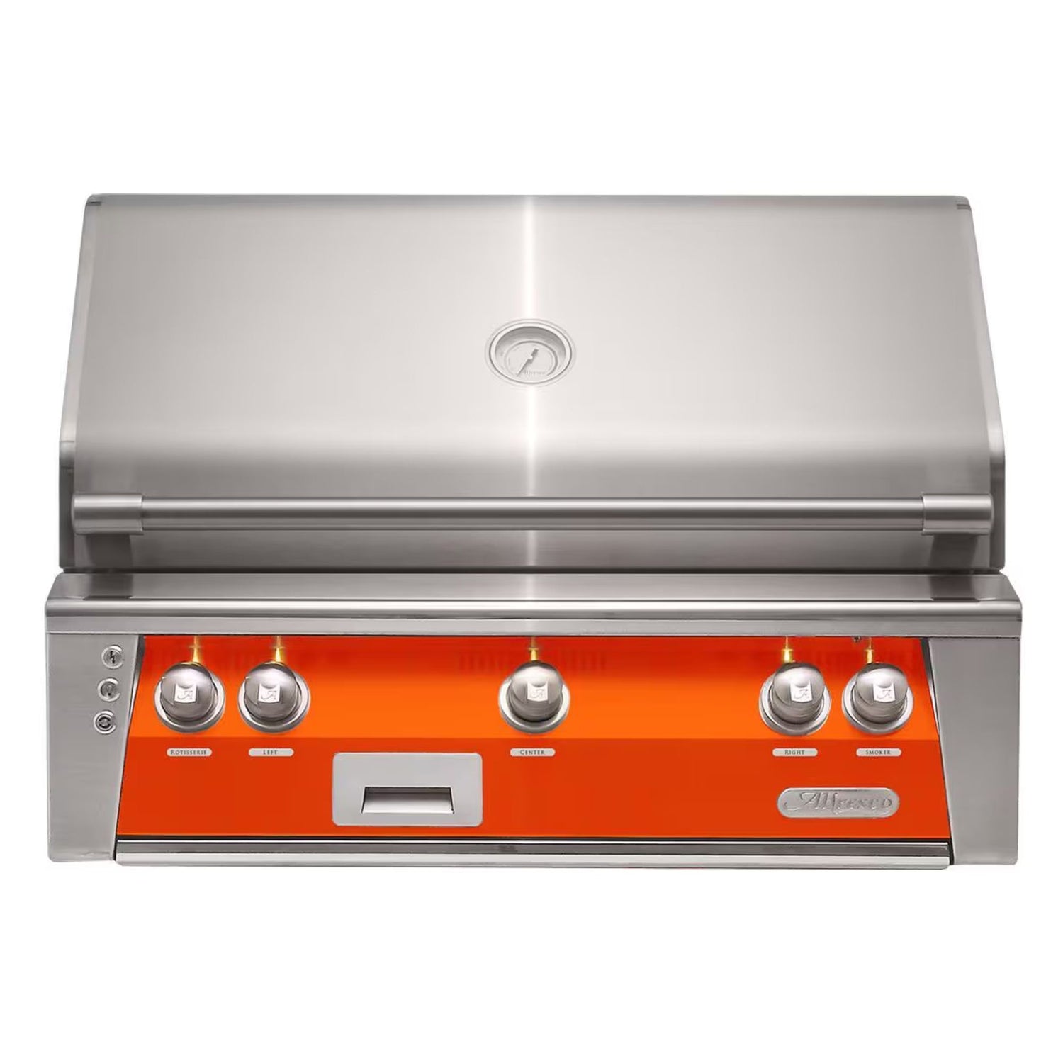 Alfresco 36-Inch Built-In Stainless Steel Gas Grill w/ Rotisserie in Luminous Orange | GW STORE