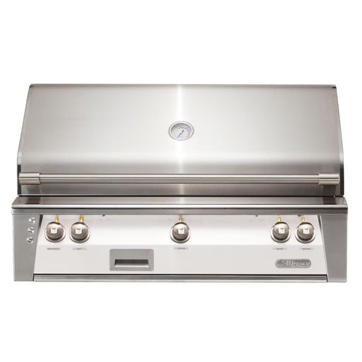 Alfresco 42-Inch Built-in Stainless Steel Gas Grill w/ Rotisserie & Sear Zone in Signal White | GW STORE