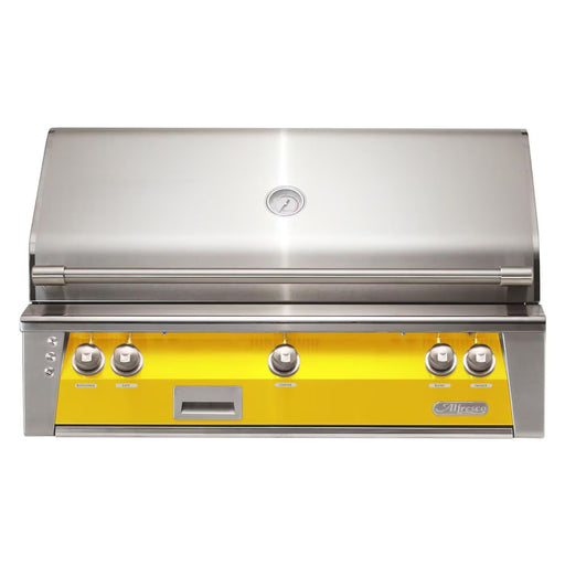 Alfresco 42-Inch Built-in Stainless Steel Gas Grill w/ Rotisserie in Traffic Yellow | GW STORE