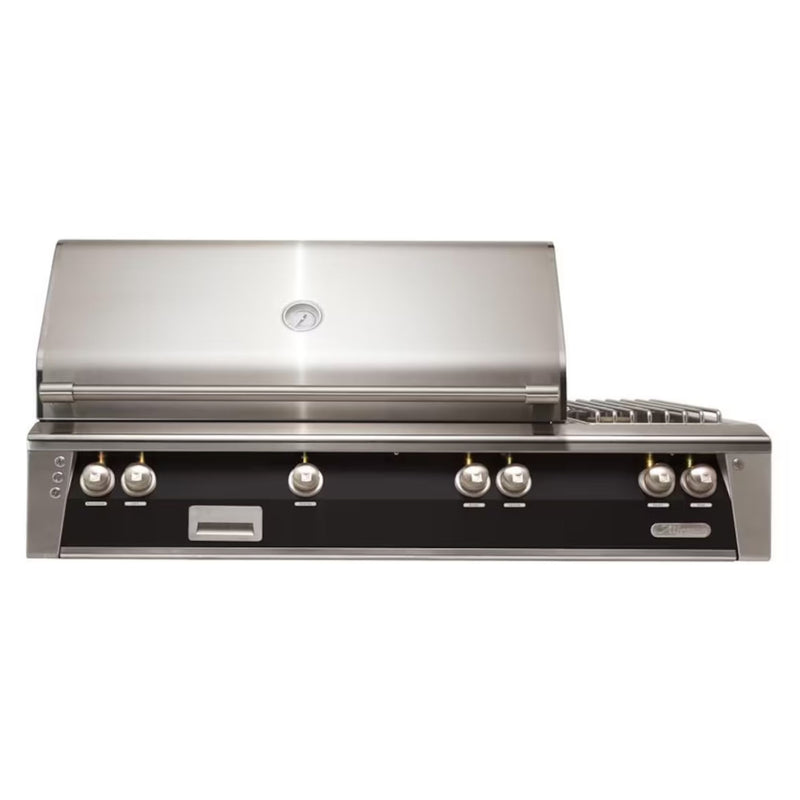 Alfresco 56-Inch Deluxe Built-in Stainless Steel Gas Grill w/ Rotisserie, Sear Zone & Side Burner in Jet Black | GW STORE
