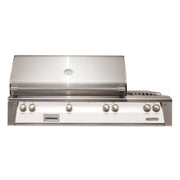 Alfresco 56-Inch Deluxe Built-in Stainless Steel Gas Grill w/ Rotisserie, Sear Zone & Side Burner in Signal White | GW STORE