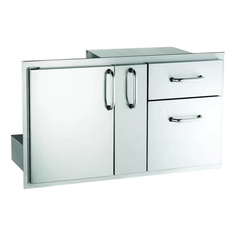 American Outdoor Grill 36-Inch Access Door With Platter Storage And Double Drawer | GW STORE