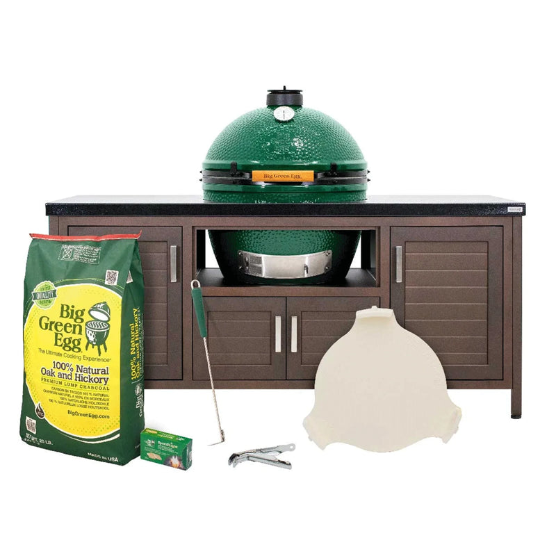 Big Green Egg Charcoal XLarge Grill in 69-inch Modern Farmhouse Table Package | GW STORE