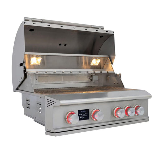 Blaze LTE PRO 32-Inch 4-Burner Built-in Gas Grill w/ Digital Temperature Screen & Rear Infrared Burner | GW STORE