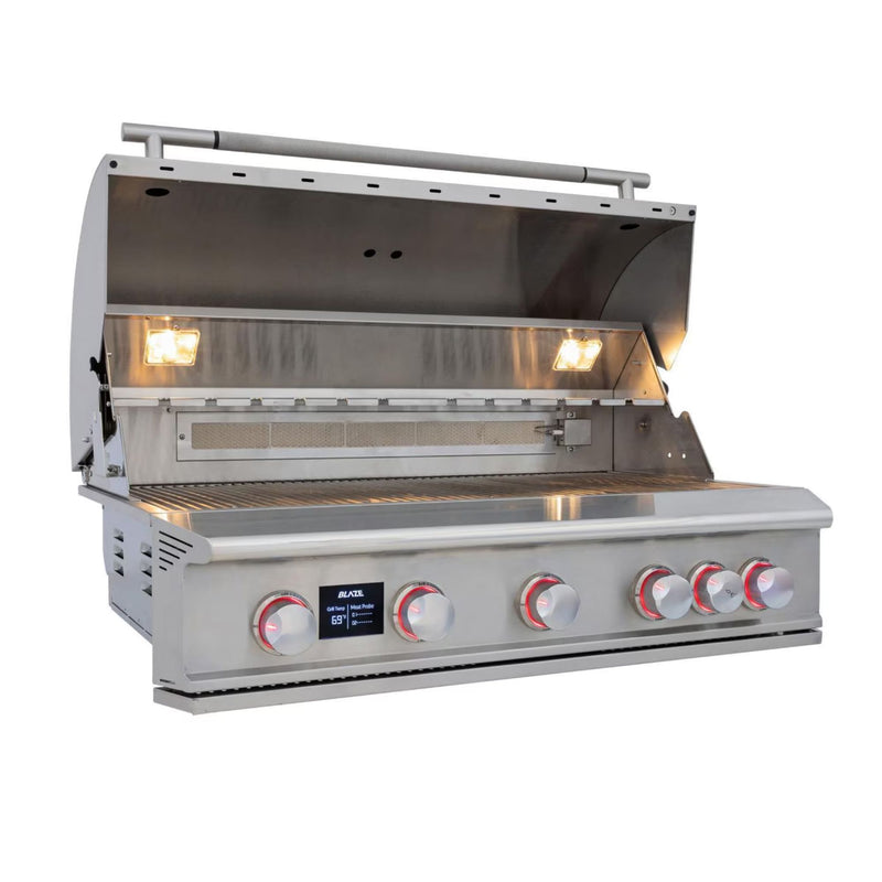 Blaze LTE PRO 40-Inch 5-Burner Built-in Gas Grill w/ Digital Temperature Screen & Rear Infrared Burner | GW STORE
