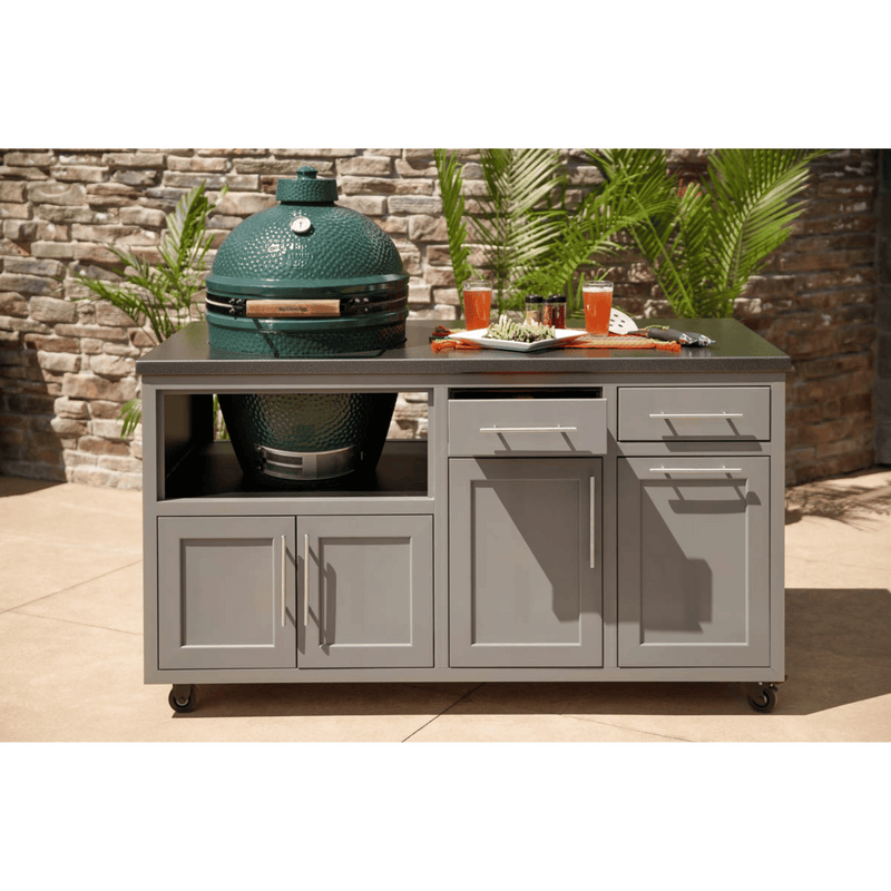 Challenger Designs Coastal 64 KDDW Powder Coated Aluminum Kitchen Island for 21 Inch Ceramic Grill