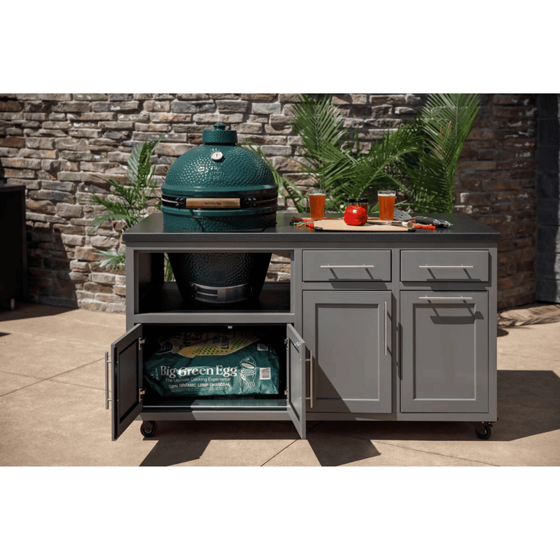 Challenger Designs Coastal 64 KDDW Powder Coated Aluminum Kitchen Island for 26.5 Inch Ceramic Grill