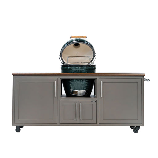 Challenger Designs Torch 76-Inch Cart for Large EGG w/ Copper Vein Countertop & Cappuccino Shaker Cabinet | GW STORE
