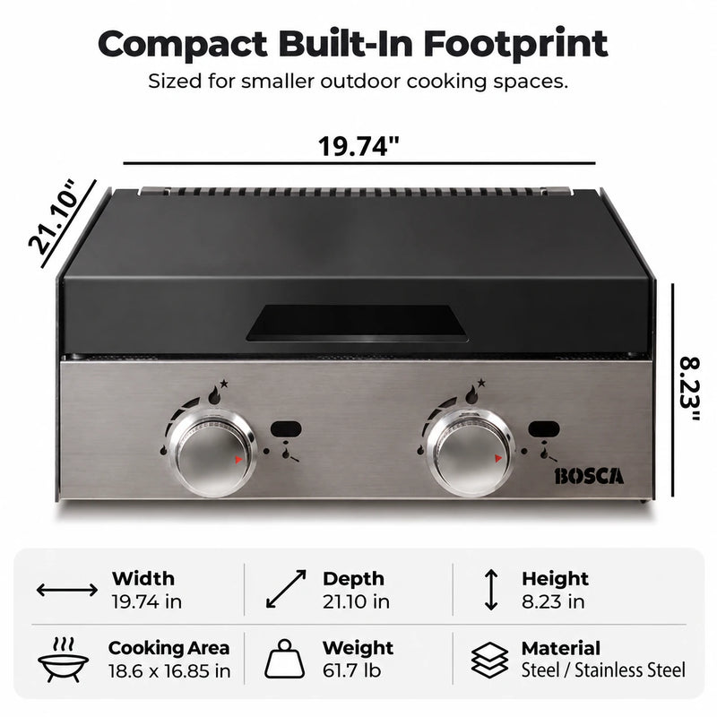 Bosca Block 500 Built-In Gas Grill | GW STORE