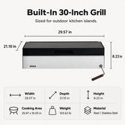 Bosca Block 750 - 30 Inch Built In Wood Fired Grill | GW STORE