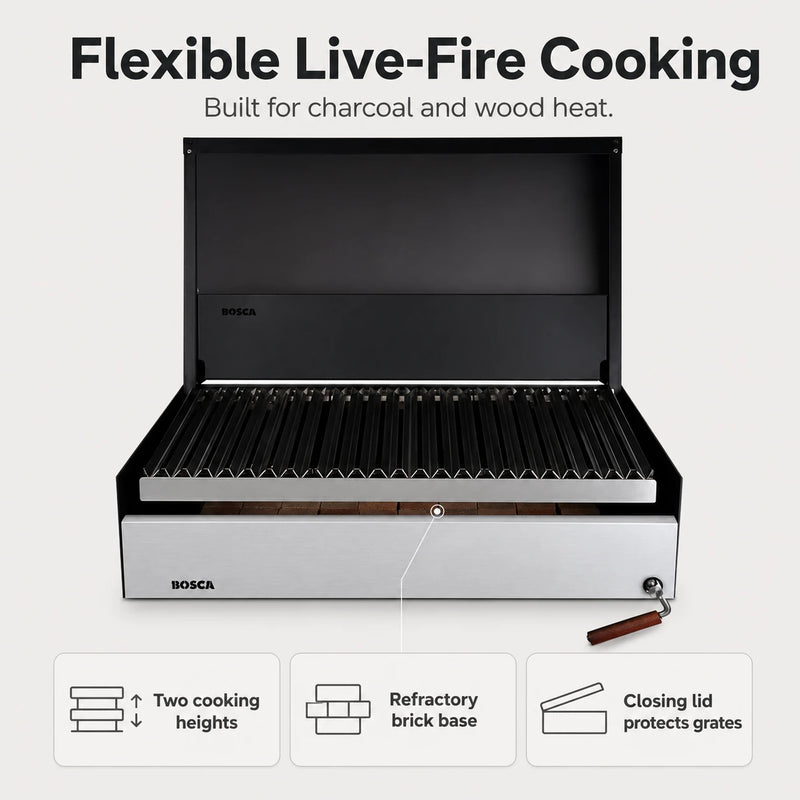 Bosca Block 750 - 30 Inch Built In Wood Fired Grill | GW STORE