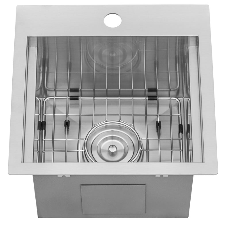 Ruvati Merino RVQ5215 15 x 15 inch Outdoor Sink Stainless Steel