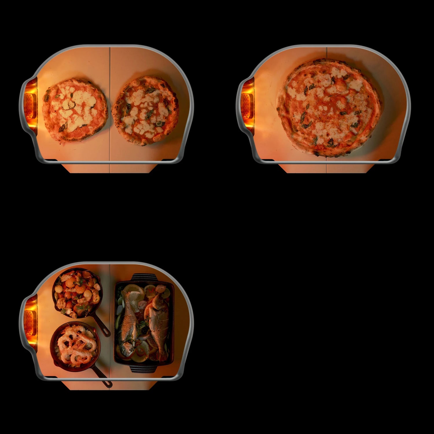 398.2 sq. in. Cooking Space