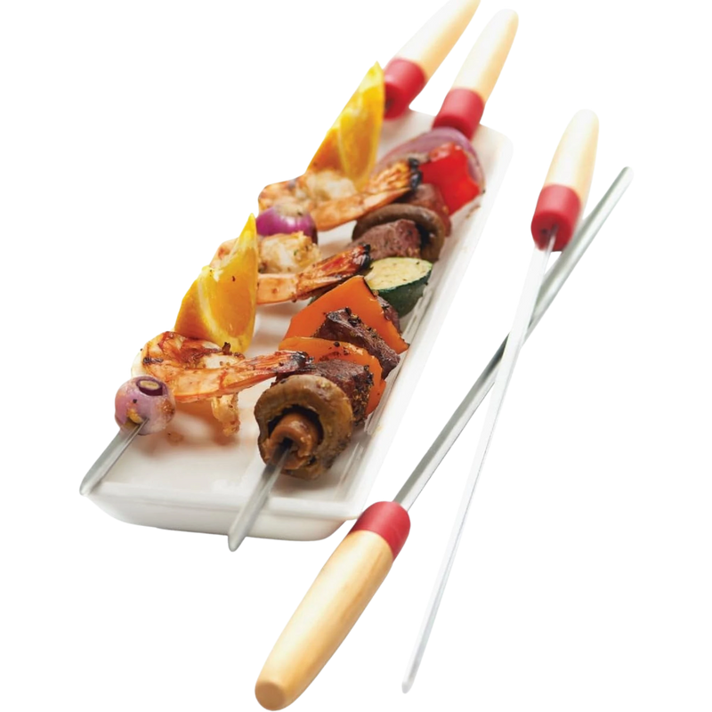 GrillPro Deluxe 22-Inch Wooden Handle Skewers | GW STORE