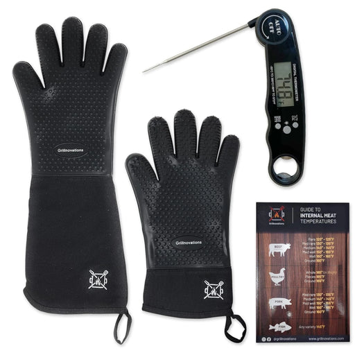 Grillnovations Digital Thermometer and Grilling Gloves Set | GW STORE