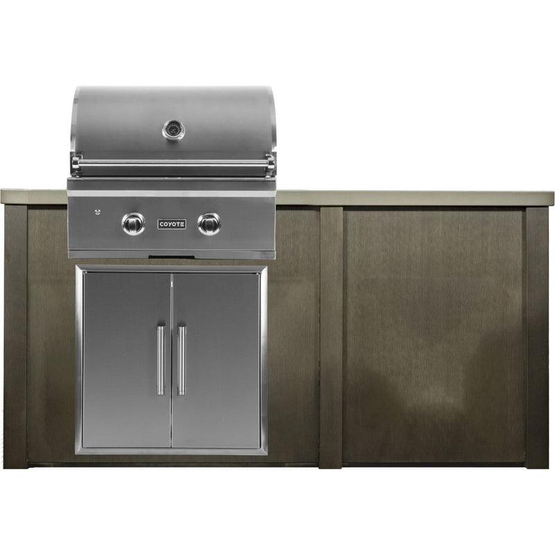 Haven Outdoor 66-Inch Outdoor Kitchen Island with Plain Panel