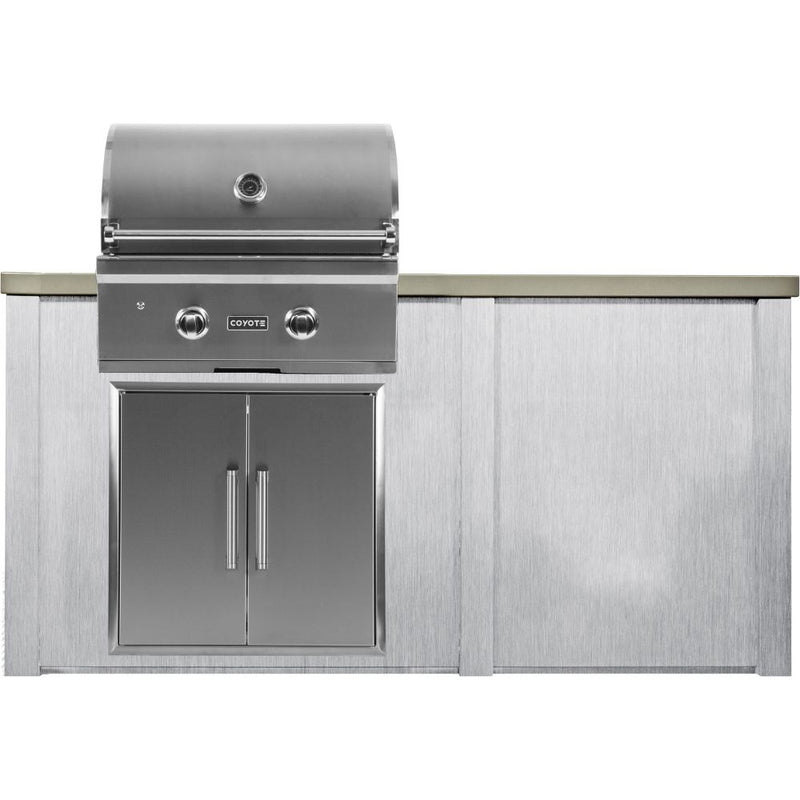 Haven Outdoor 66-Inch Outdoor Kitchen Island with Plain Panel