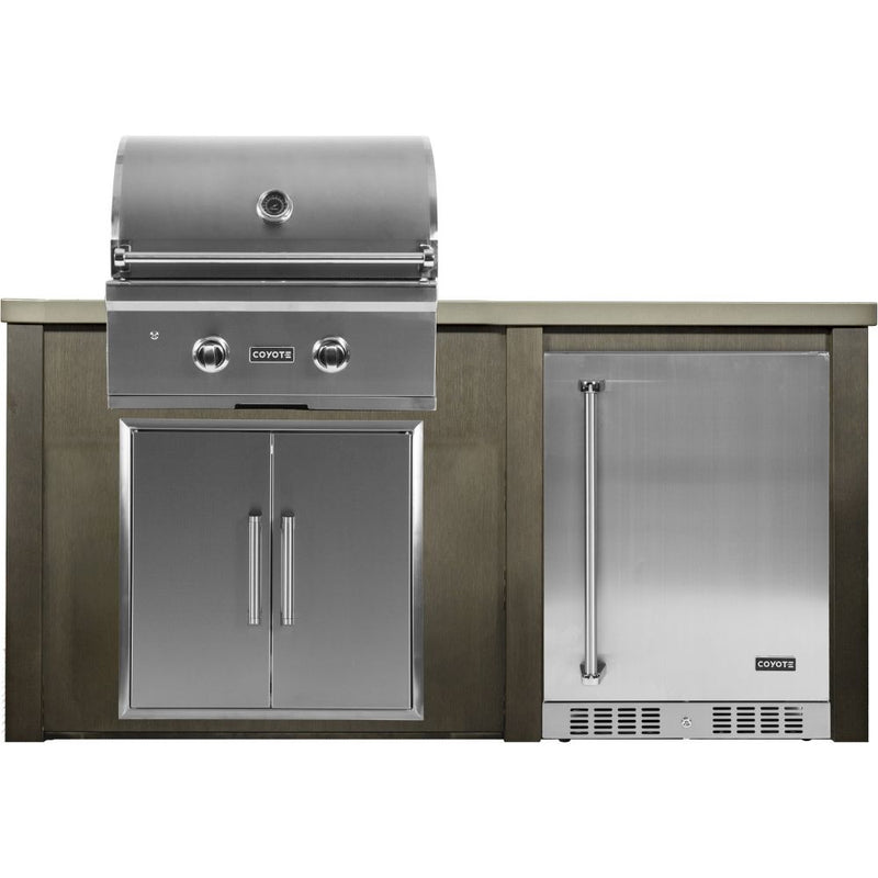 Haven Outdoor 66-Inch Outdoor Kitchen Island with 24-Inch Refrigerator space
