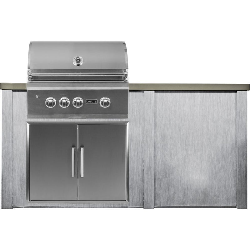 Haven Outdoor 72-Inch Outdoor Kitchen Island with Plain Panel